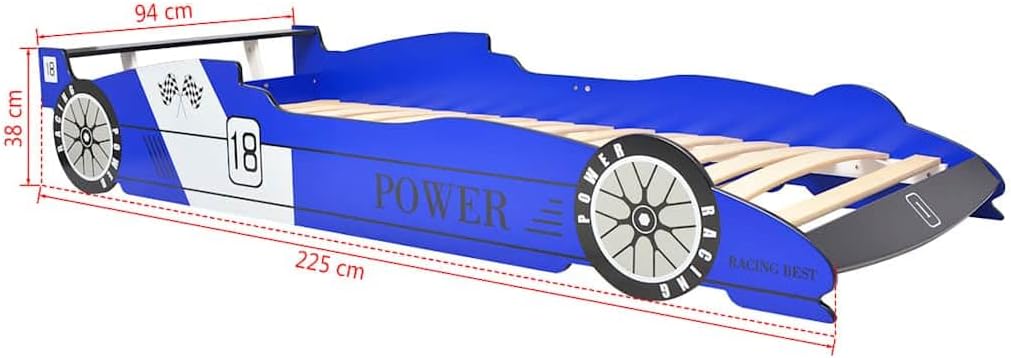 Autobett – Rennwagen-Kinderbett 90x200 cm