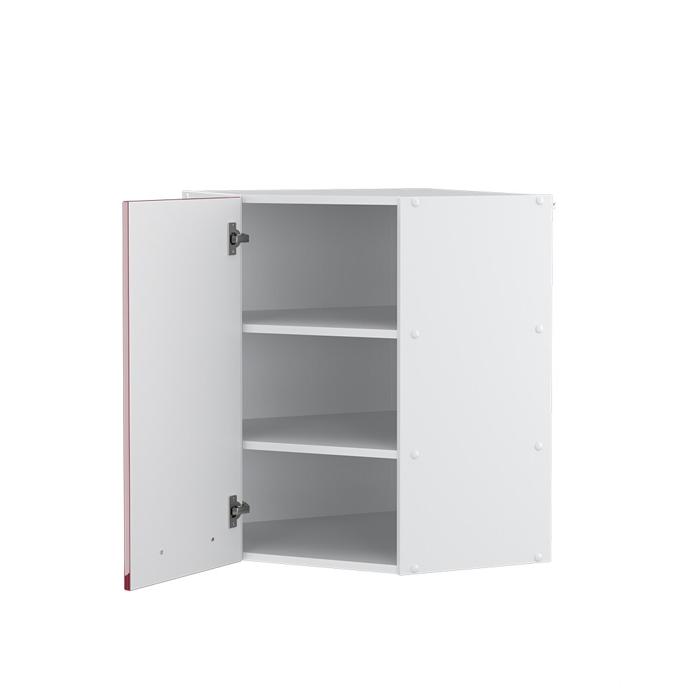 VICCO Eck Hängeschrank 57 cm Bordeaux Hochglanz Küchenschrank Hängeschrank Küchenzeile Fame-Line