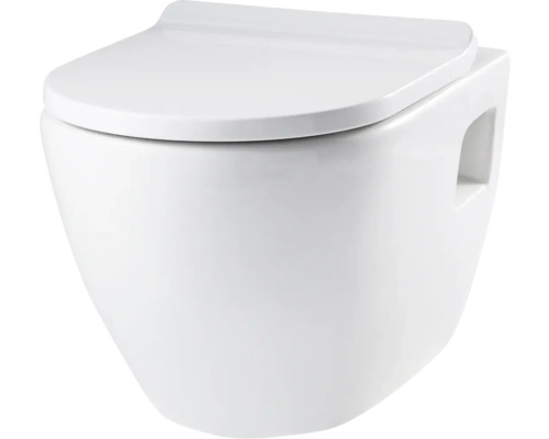 form&style wandclosetset NEVIS 51 wit met toiletzitting en soft-close mechanisme