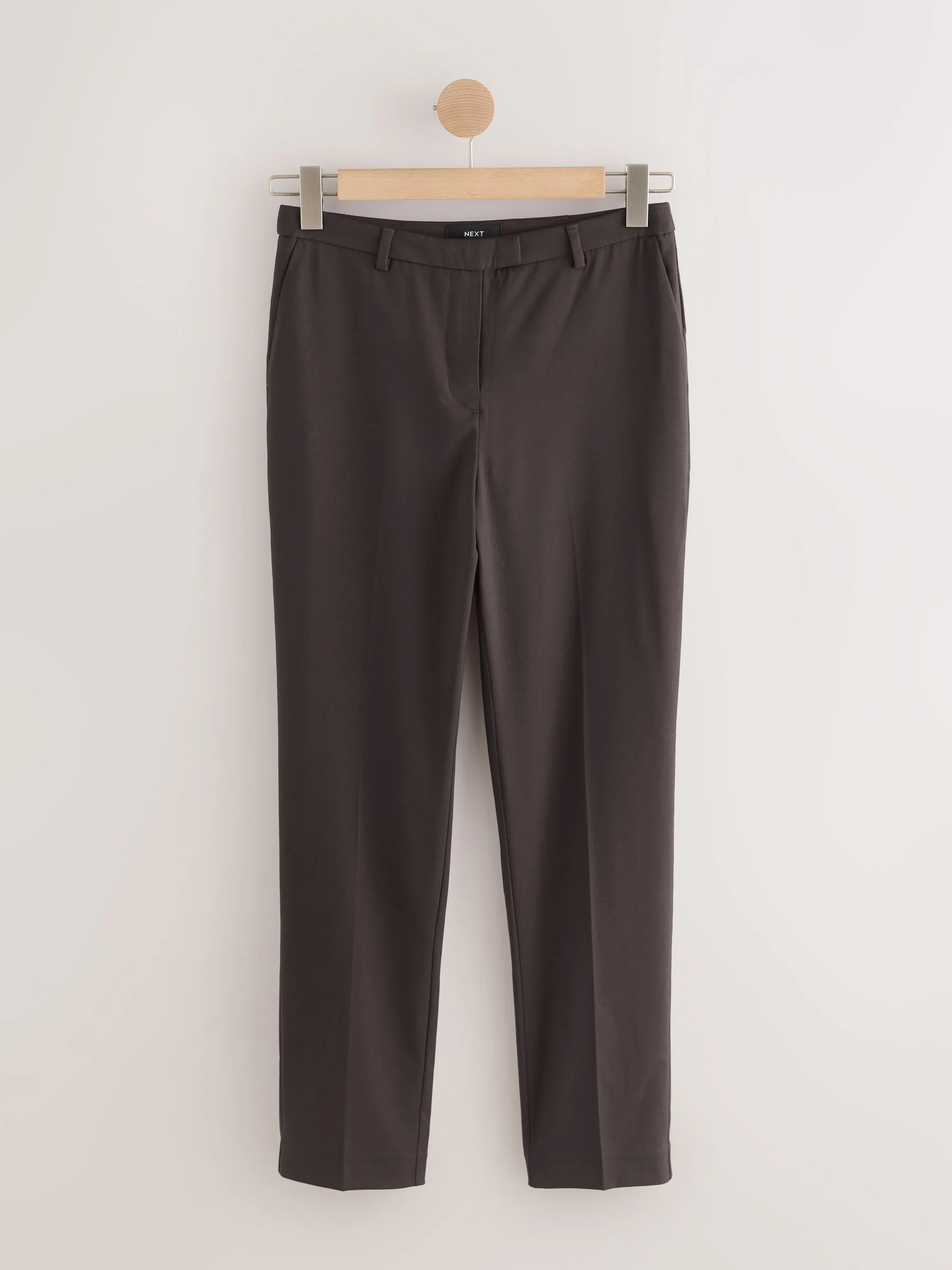 Chocoladebruin - Op maat gesneden smalle broek