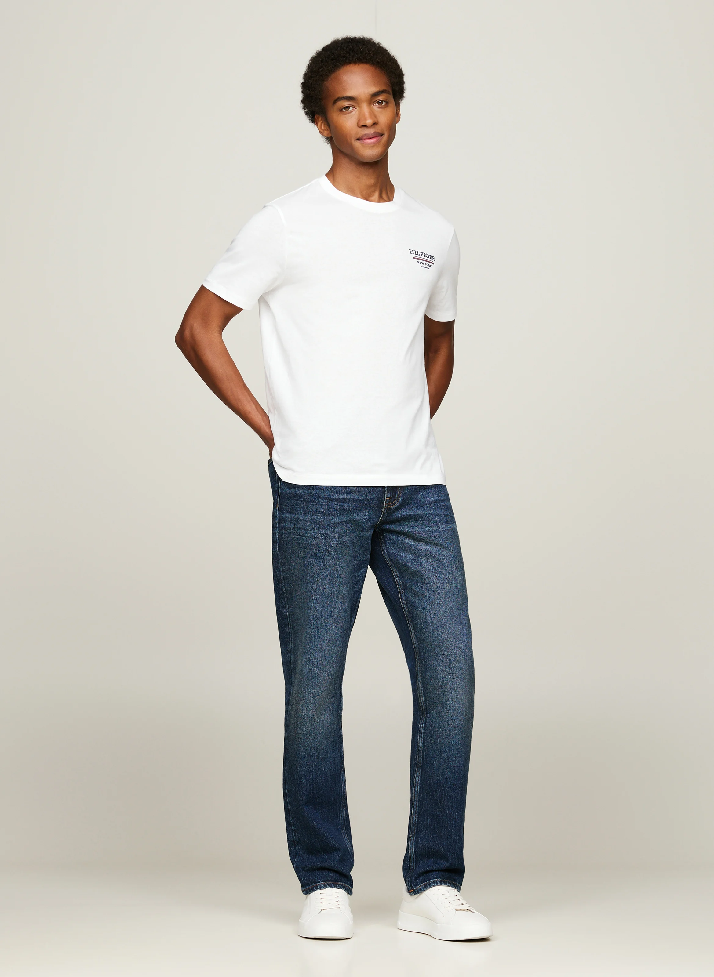 Tee-shirt col rond en coton | Blanc
