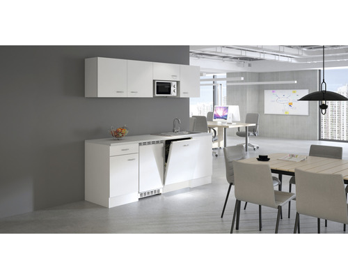 Flex Well keukenblok met apparatuur Wito 210 cm wit mat gedemonteerd omkeerbaar uitvoering 00011947