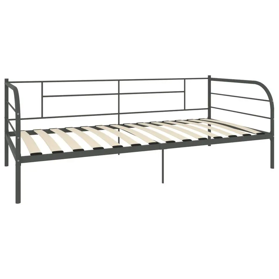 vidaXL - Bedbank - Grijs - Metaal - 90x200 cm