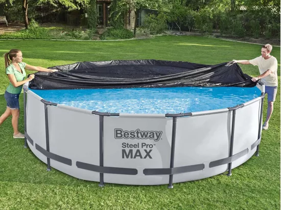 Bâche de protection 4 saisons pour piscine tubulaire ronde Ø 3,60 m ou Ø 3,66 m - Bestway