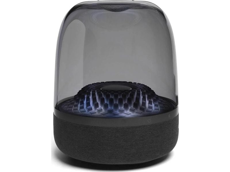 Harman/Kardon Aura Studio 4 Schwarz Bluetooth-Lautsprecher mit transparenter Kuppel und thematischer Beleuchtung