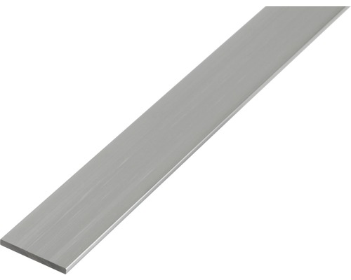Platte aluminium staaf, zilver, 25x2 mm, 2 m