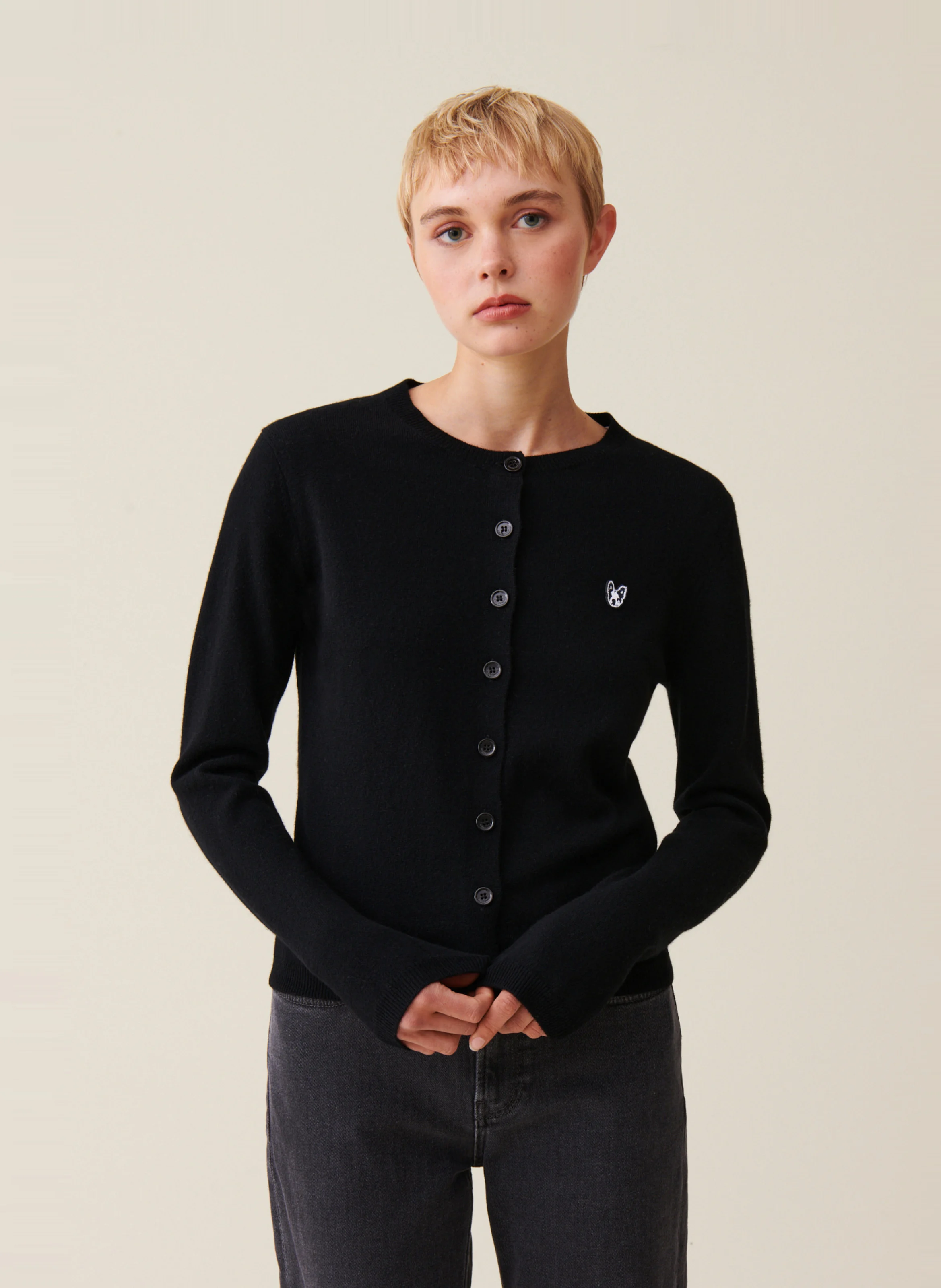 Cardigan en laine| Noir