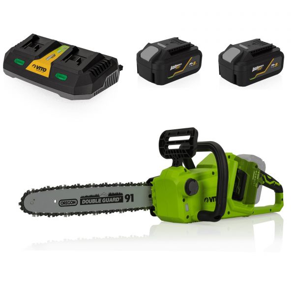 Vito Electrosserra 2x20V Brushless VIBCEBSFL40   2 Baterias 20V 4.0Ah VIBCBL204   Carregador Duplo - VIBCEBSFL40_PROMO