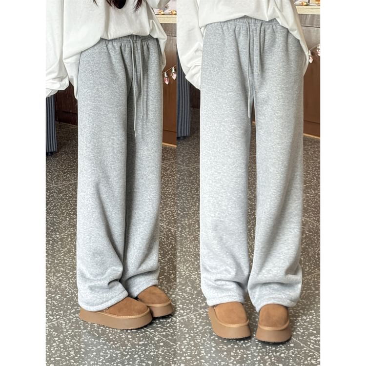 Happy Bird - Fleecegevoerde, losse joggingbroek met trekkoord in de taille