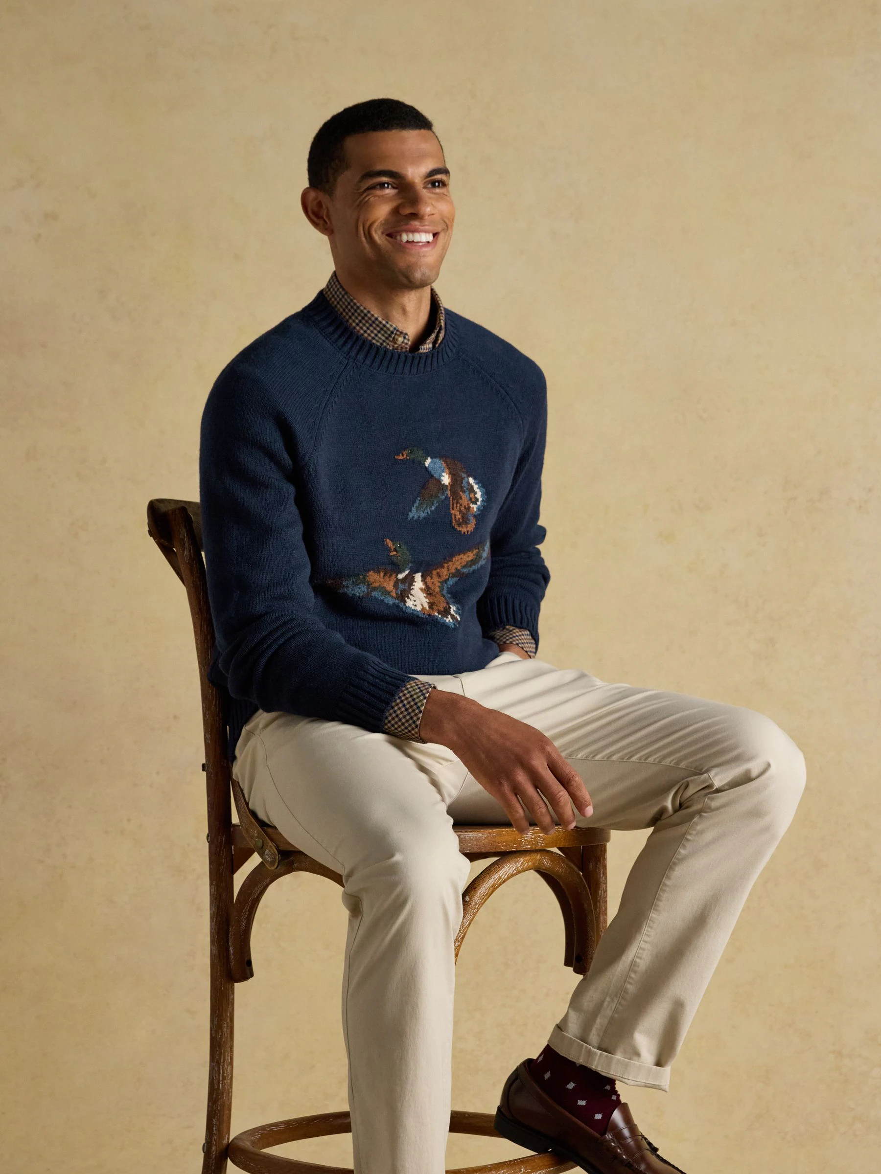Joules Duck Intarsia Crew Neck Jumper