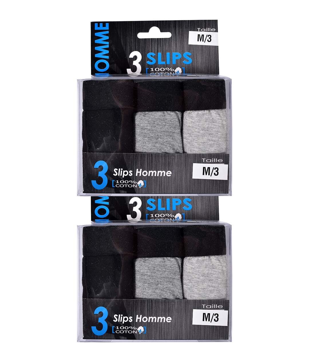 Slips pour Homme TWINDAY en coton Pack de 6 Slips TWINDAY
