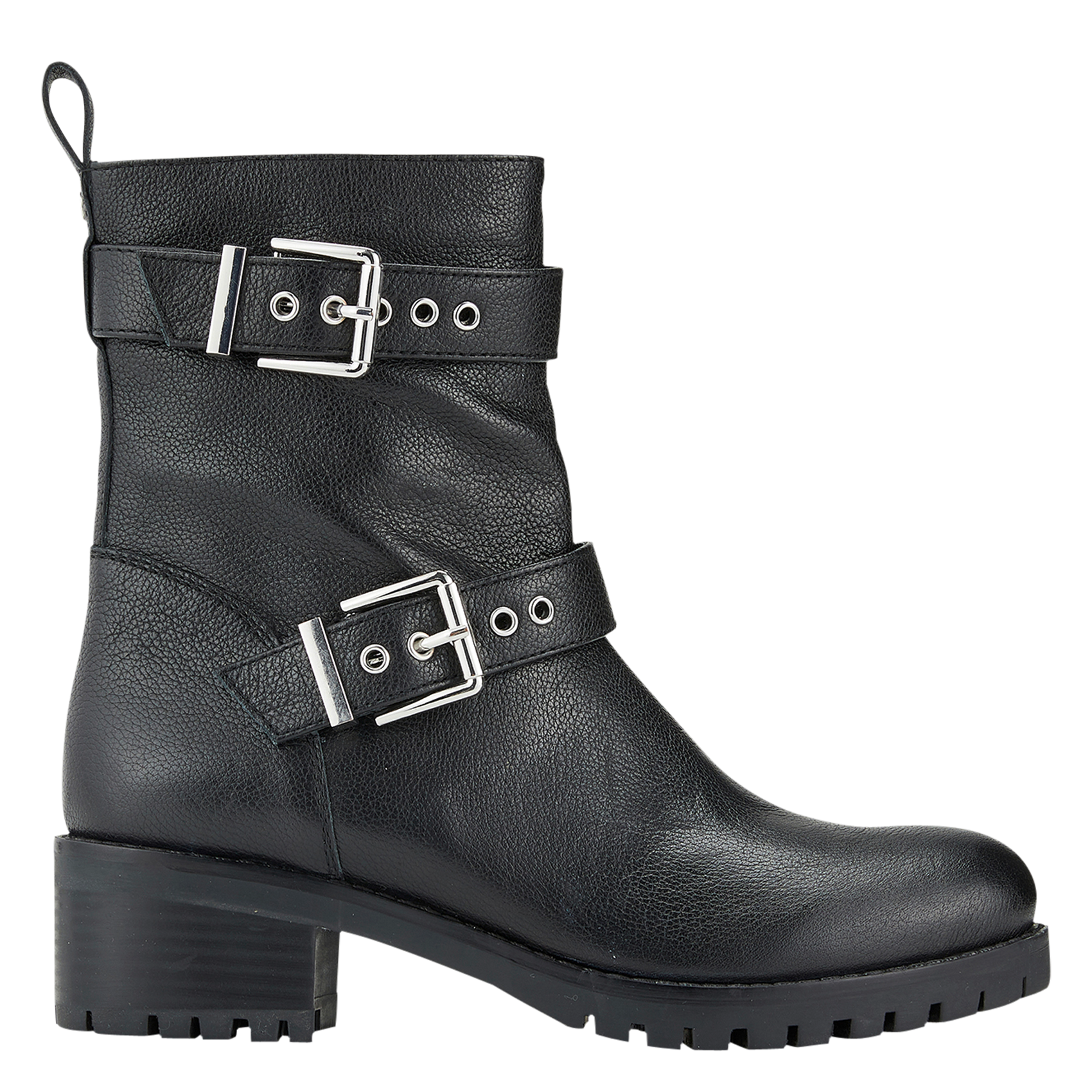 DANAE - Bottines crantées en cuir | Noir