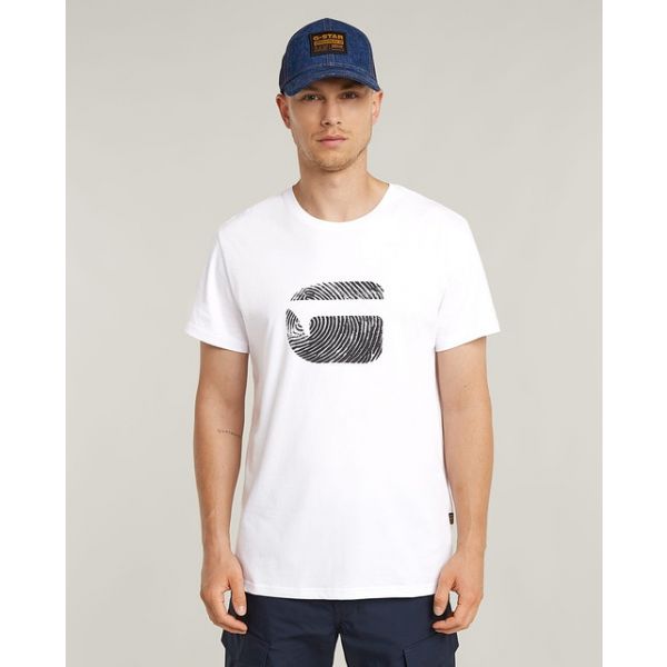 G-star T-Shirt Finger Print Burger White XL
