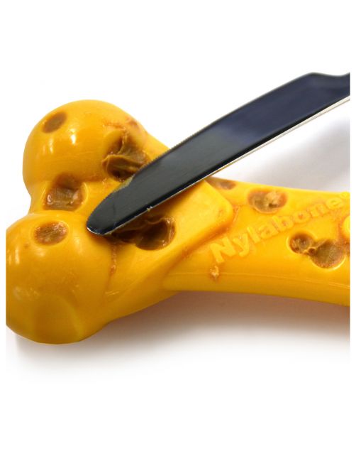 Nylabone Durachew Cheese Bone Geel - Hondenspeelgoed