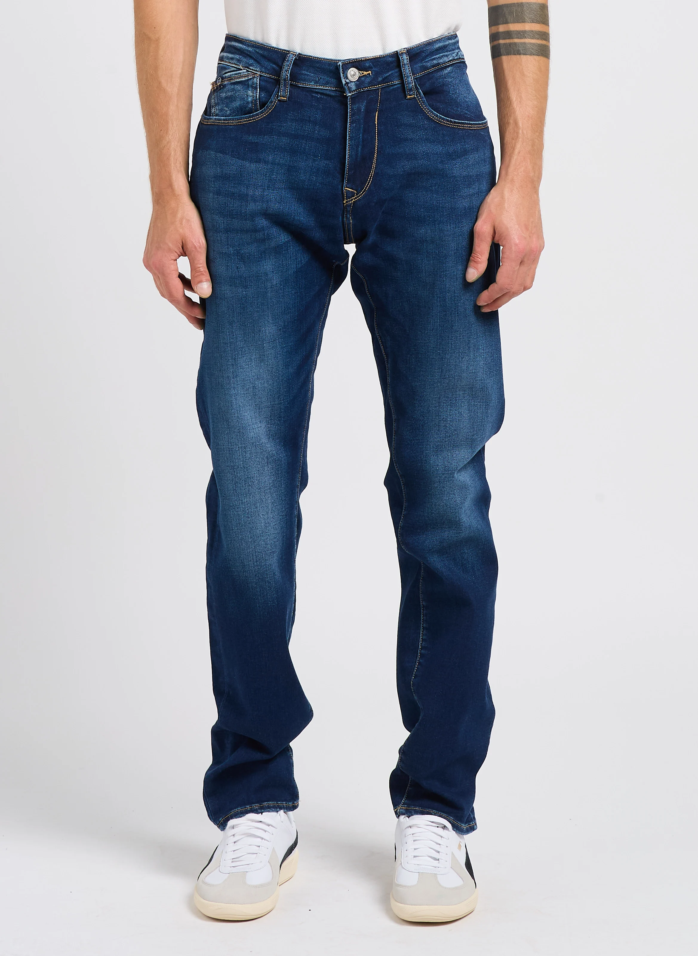 Jean regular-fit en coton | Bleu