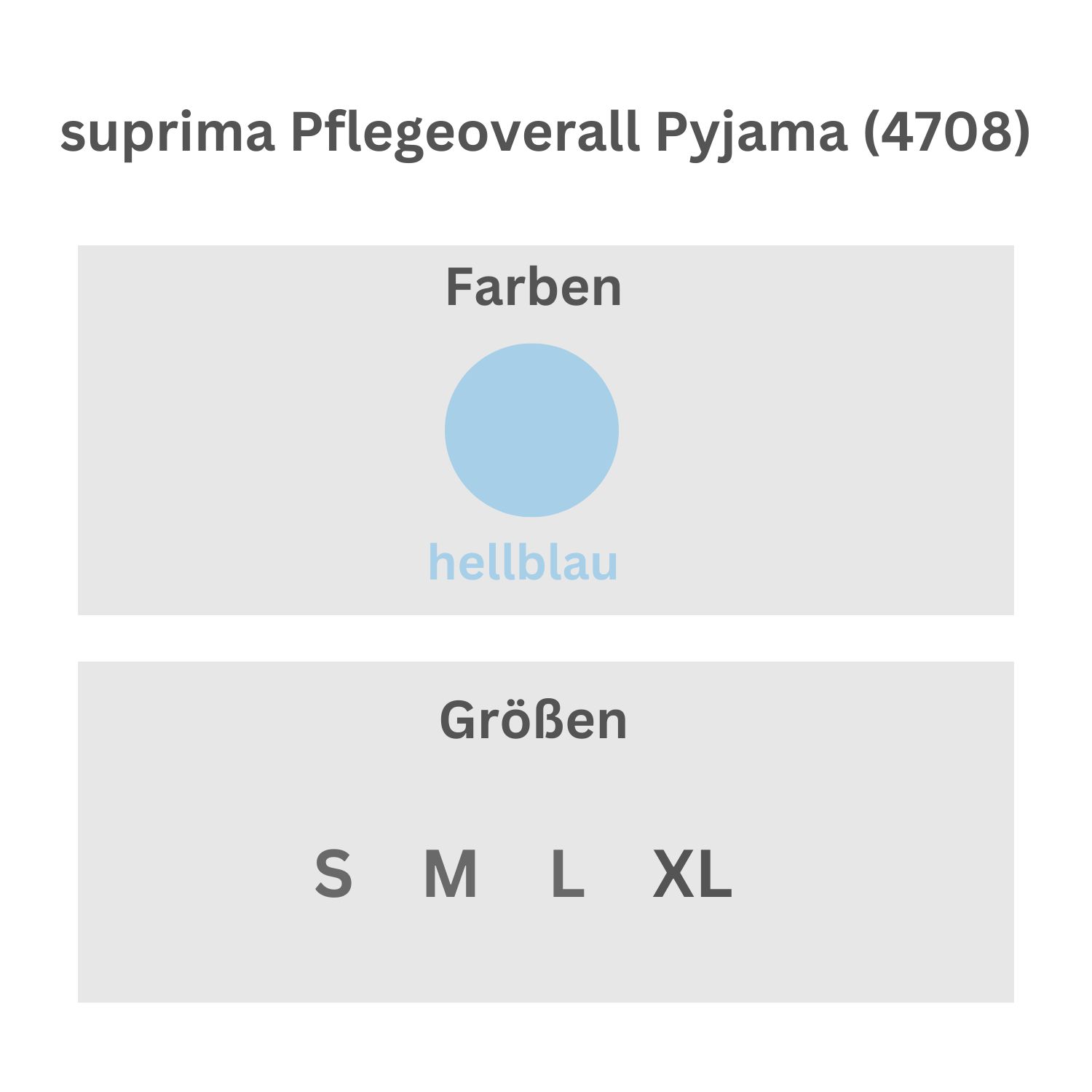 suprima 4708 Pflegeoverall Pyjama CareFunction