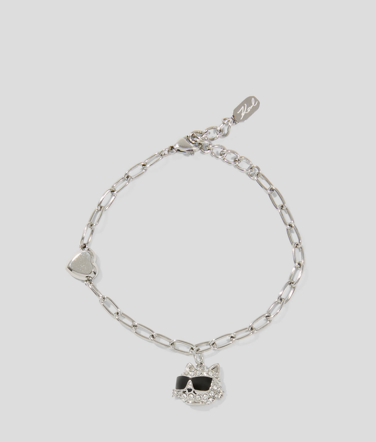 Bracelet à breloque Choupette pavé Ikon - Argent