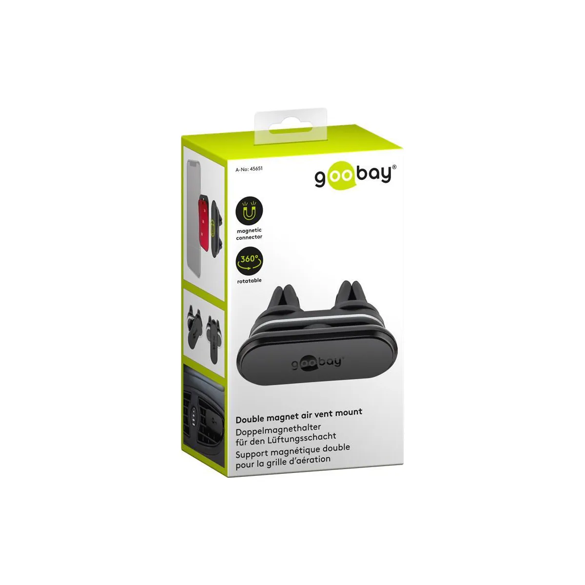 Goobay Dobbel magnetventilfeste