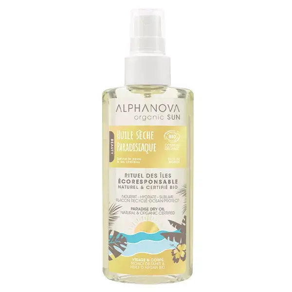 Óleo Seco Orgânico Paradise da Alphanova Sun 125ml