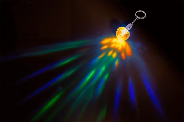 Nøkkelring Diskokule med LED