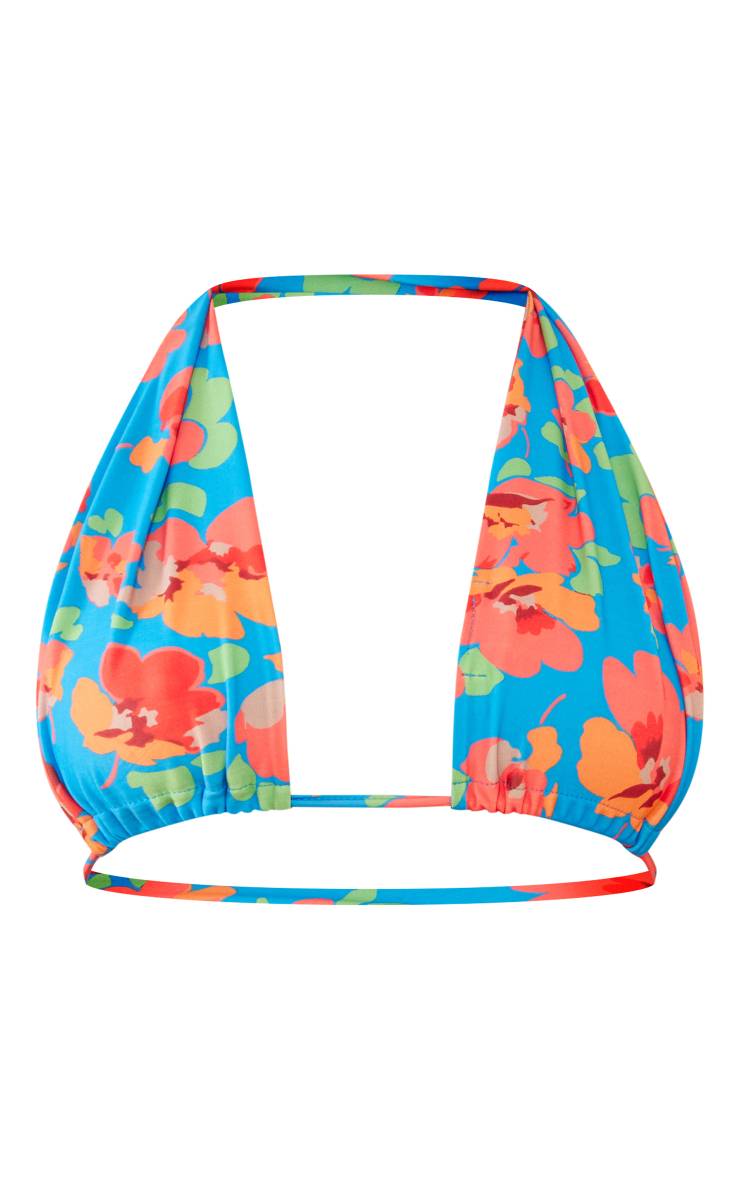 Haut De Bikini À Décolleté Plongeant Avec Nœud À Motif Floral
