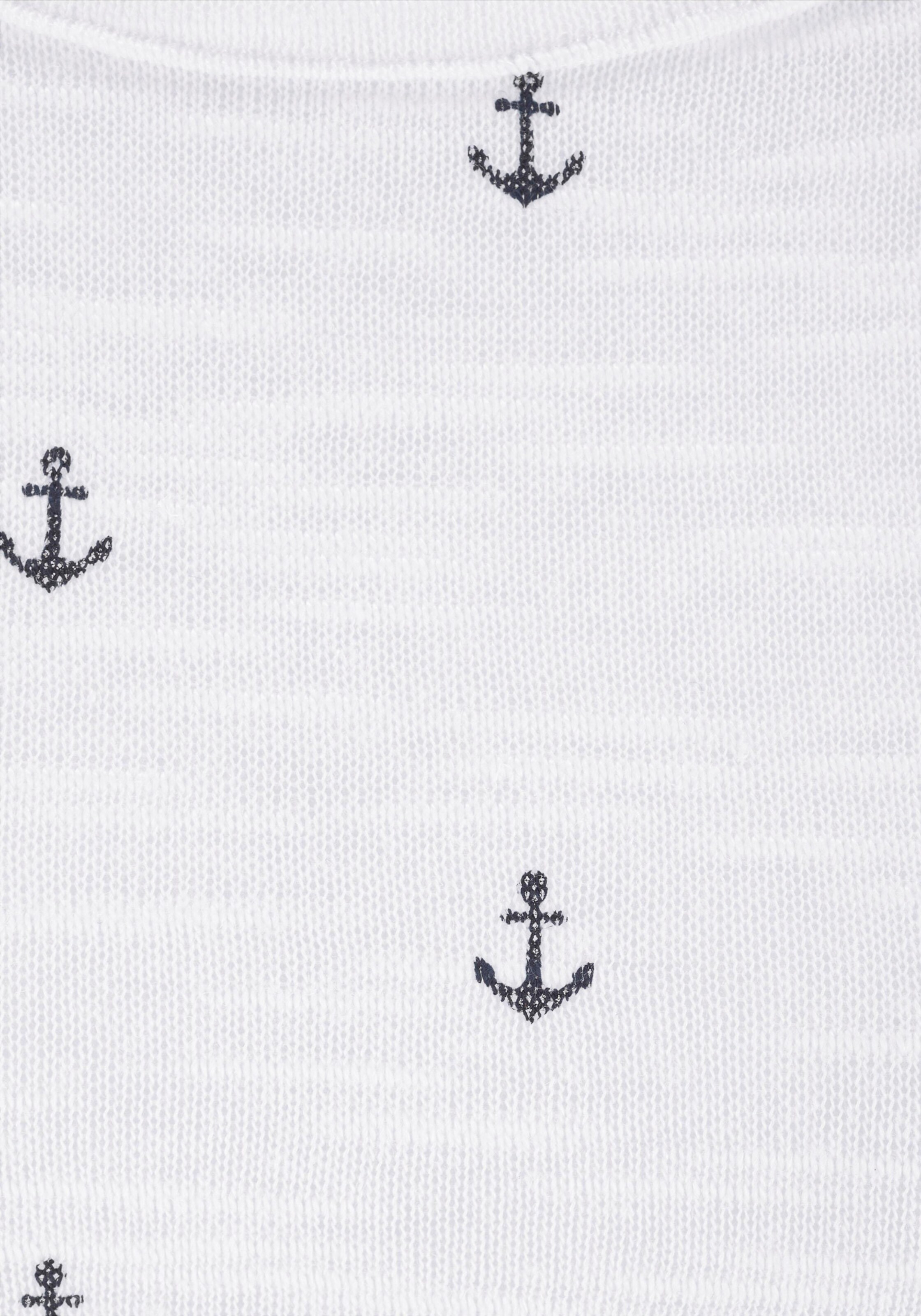 Beachtime T-Shirt in marine, weiß