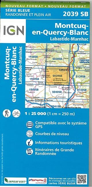 IGN - 2039 SB MONTCUQ EN QUERCY BLANC 1 25 000