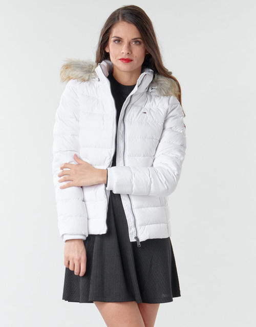 Tommy Jeans - TJW BASIC HOODED DOWN JACKET - Blanc