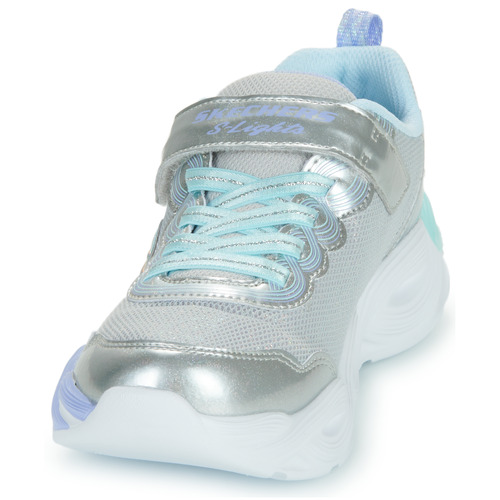Skechers - LIGHTS: TWISTY GLOW - Argenté / Bleu / Violet