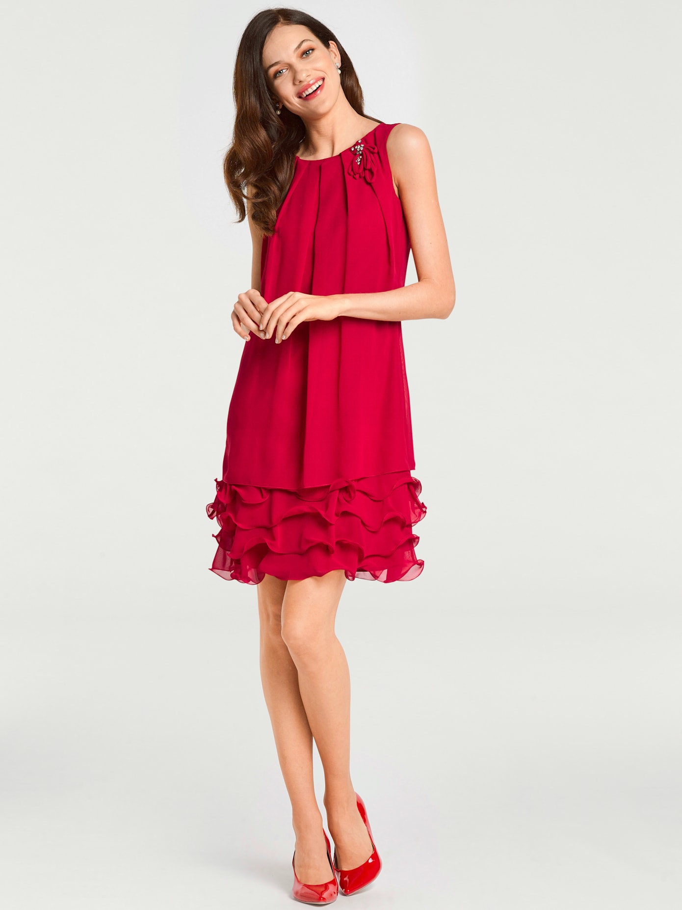 Robe de cocktail qualité crêpe légère et fluide