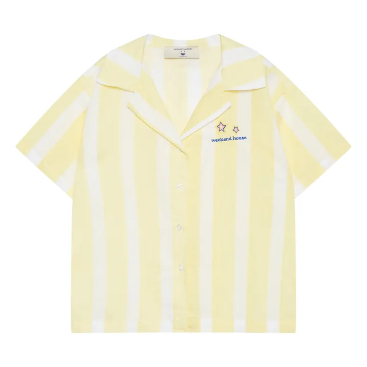 Weekend House Chemise Rayure Coton Bio | Jaune