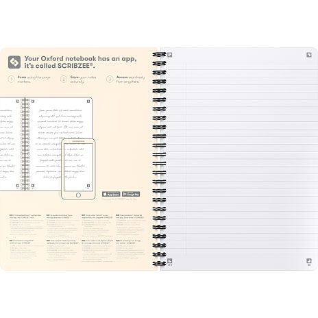 Oxford signature A5 notesbog - sort