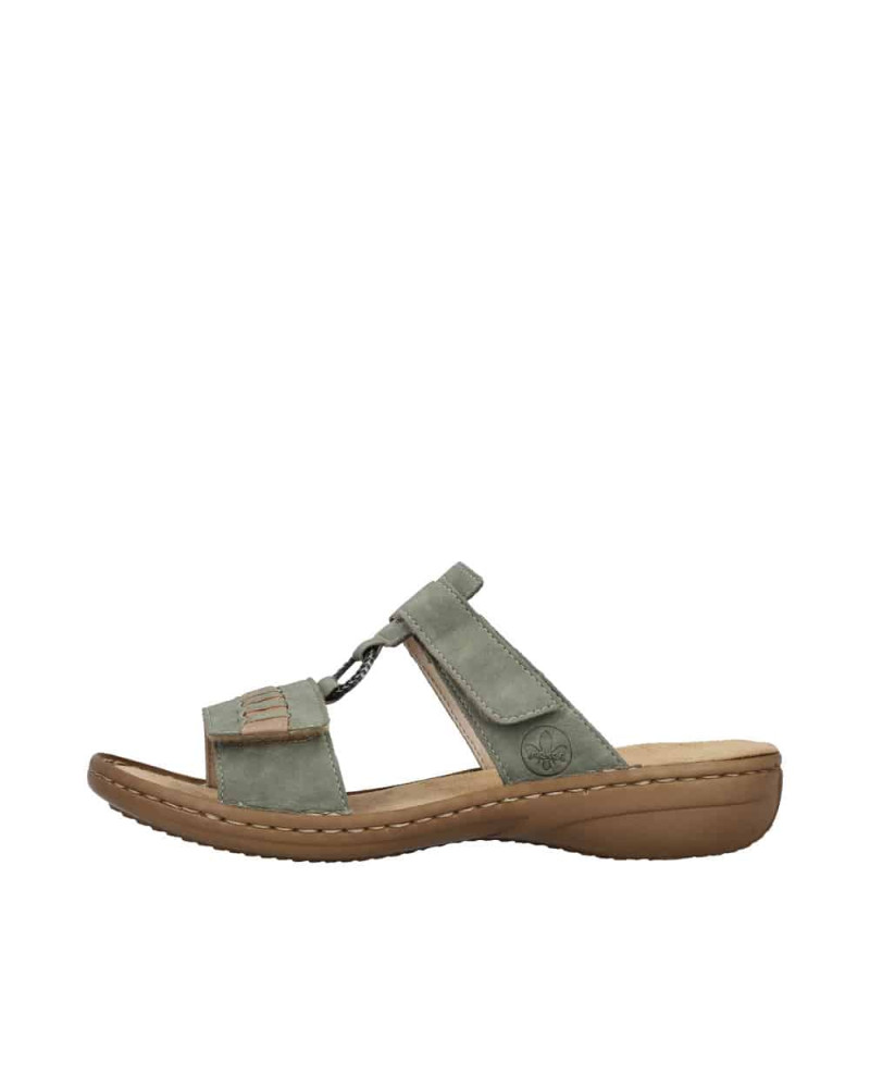 Rieker dame slip on sandal - grøn