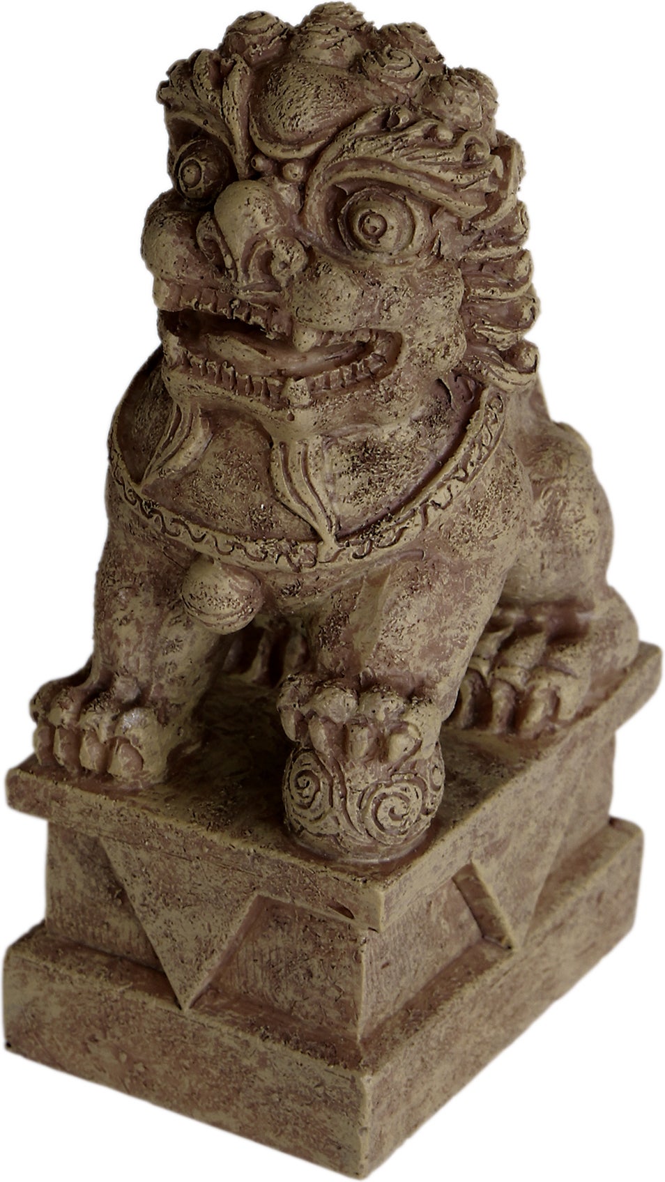 Superfish aquarium decoratie Chinese tempelleeuw bruin 5 x 5 x 13 cm