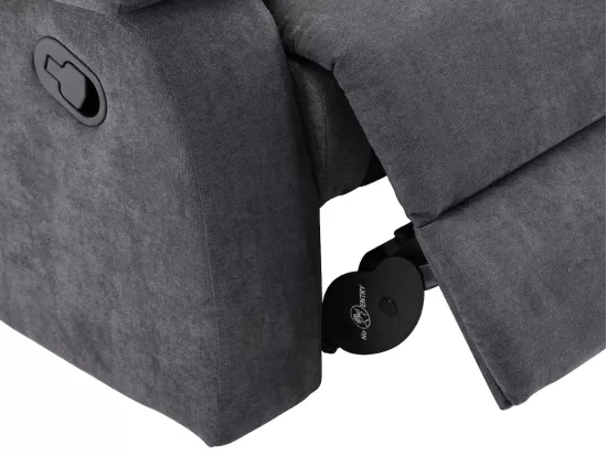 Fauteuil relax en tissu TOLZANO - Anthracite
