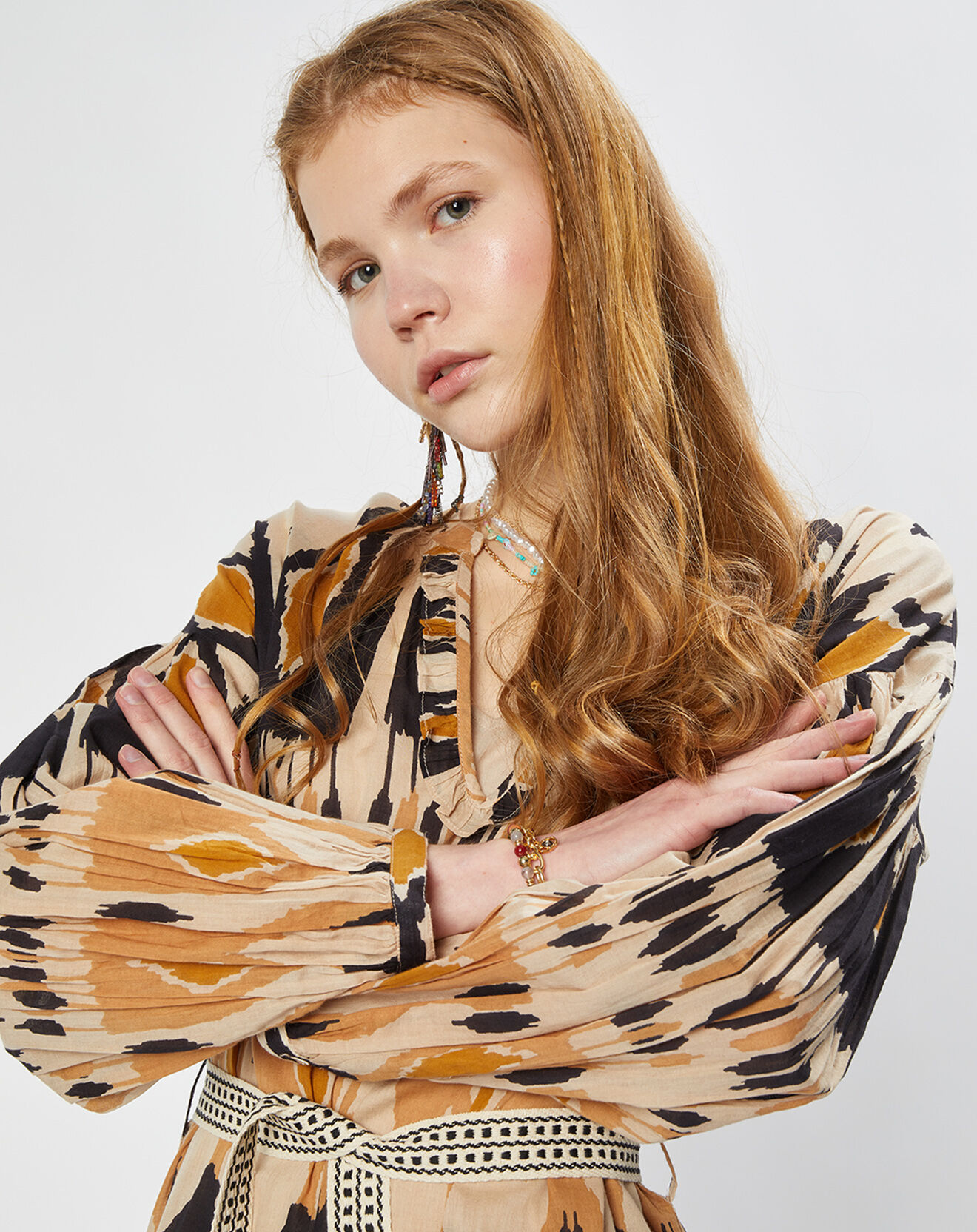 Stella Forest Robe midi Loise noir/multicolore