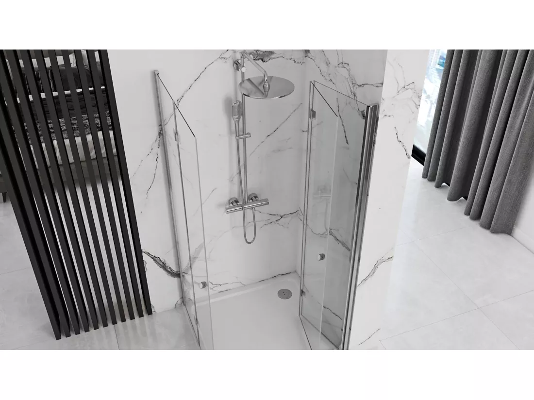 Cabine De Douche Rea Fold N2 80X110 Chrome