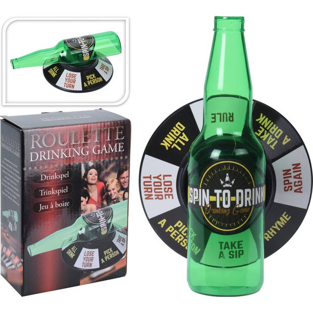 Free And Easy Drankspel Roulette Flesje Draaien Unisex Groen