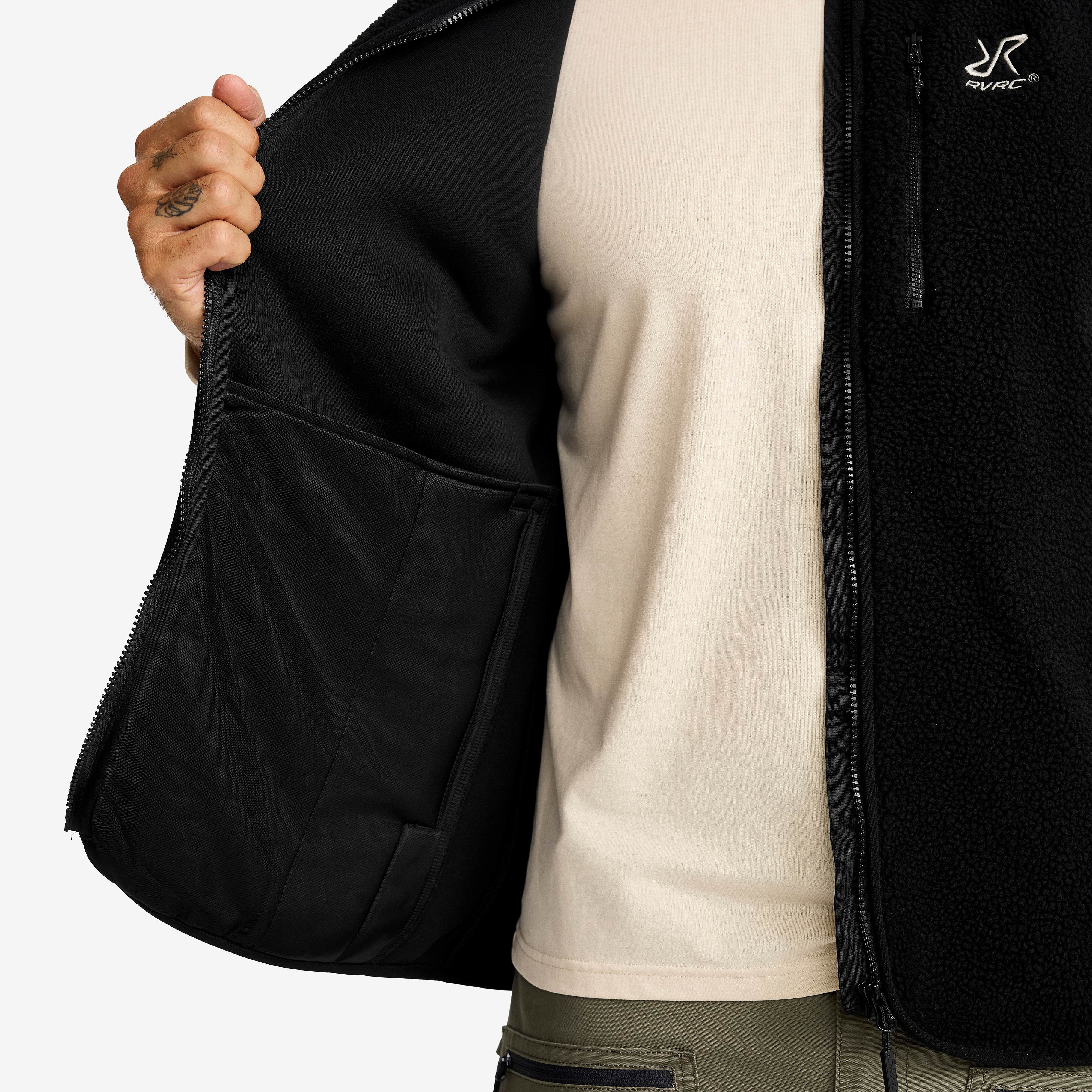 Canyon Full-zip Pile Fleece Vest Herre Black