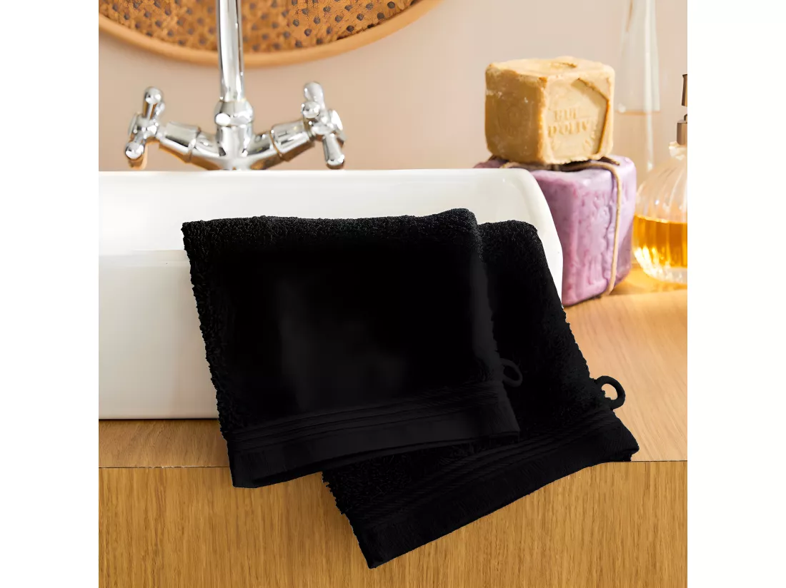 Lot de 2 gants de toilette 