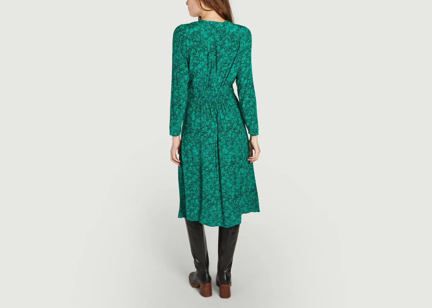 Robe midi imprimé fleuri Clodie Suncoo