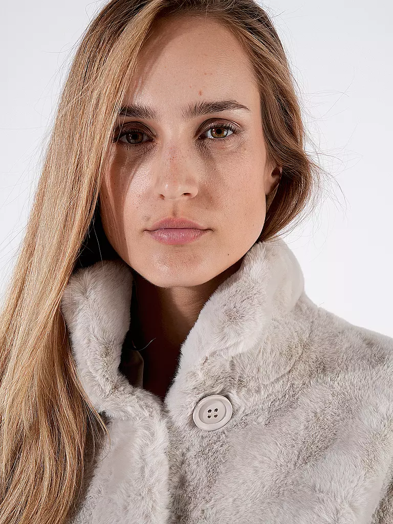 RINO&PELLE Mantel in Felloptik NONNA creme