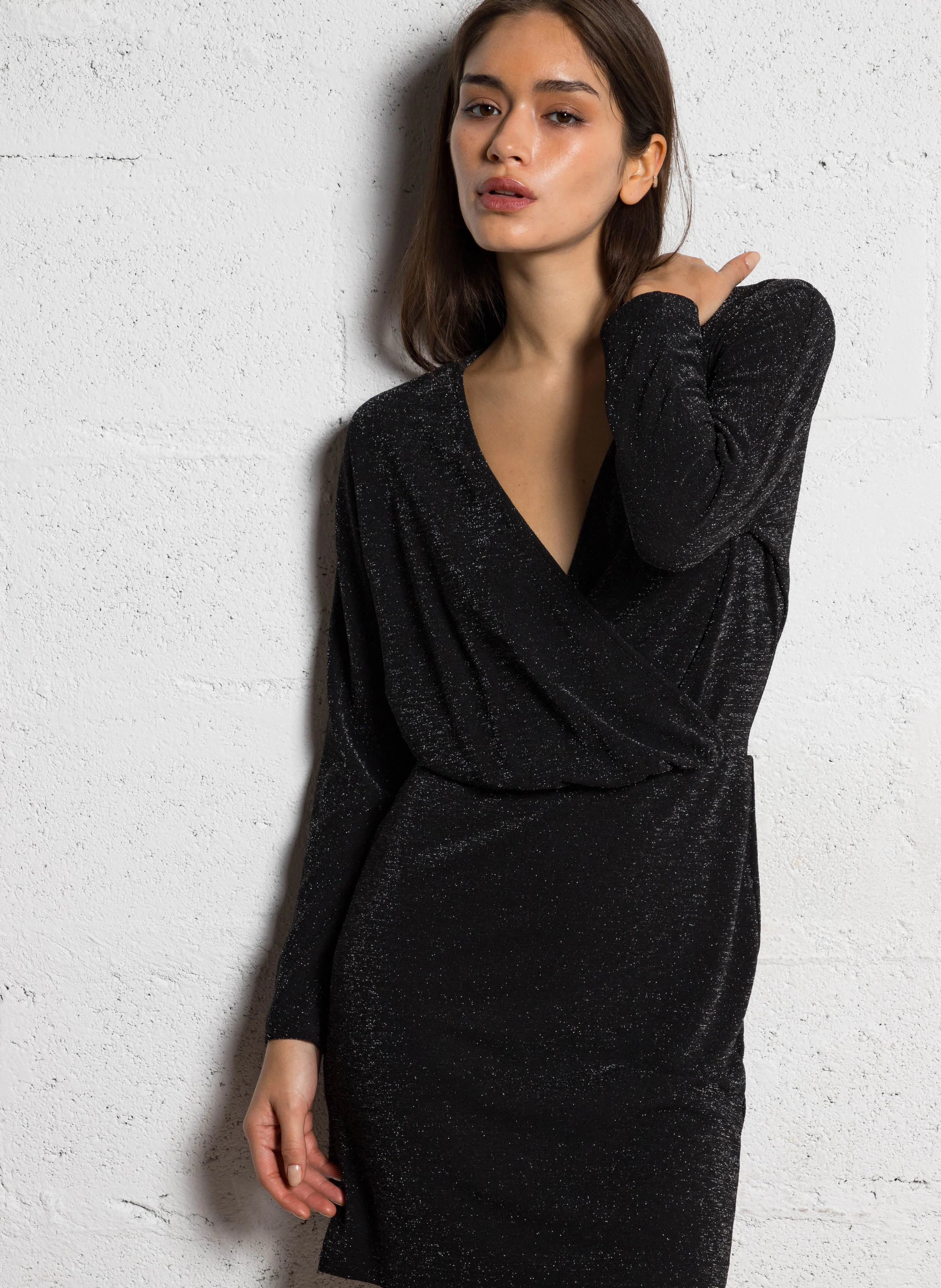 MYSTERE - Robe courte portefeuille | Noir