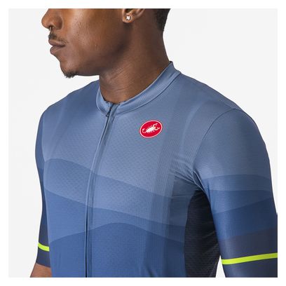 Maillot Manches Courtes Castelli Orizzonte Bleu