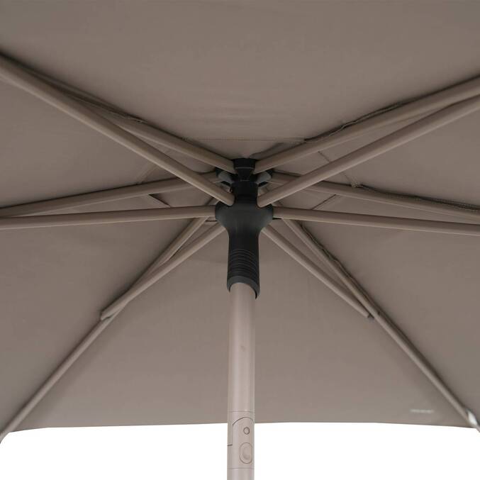 Parasol droit rond inclinable SOYA Café