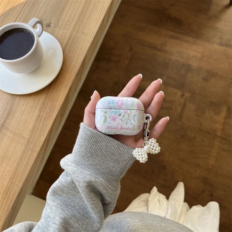 VanDi - Bloemen AirPods / Pro oortelefoonhoesje met bedel