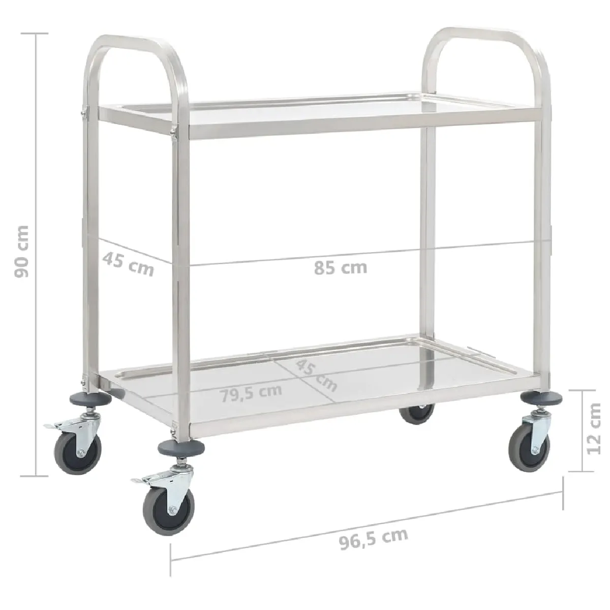 vidaXL Chariot de cuisine