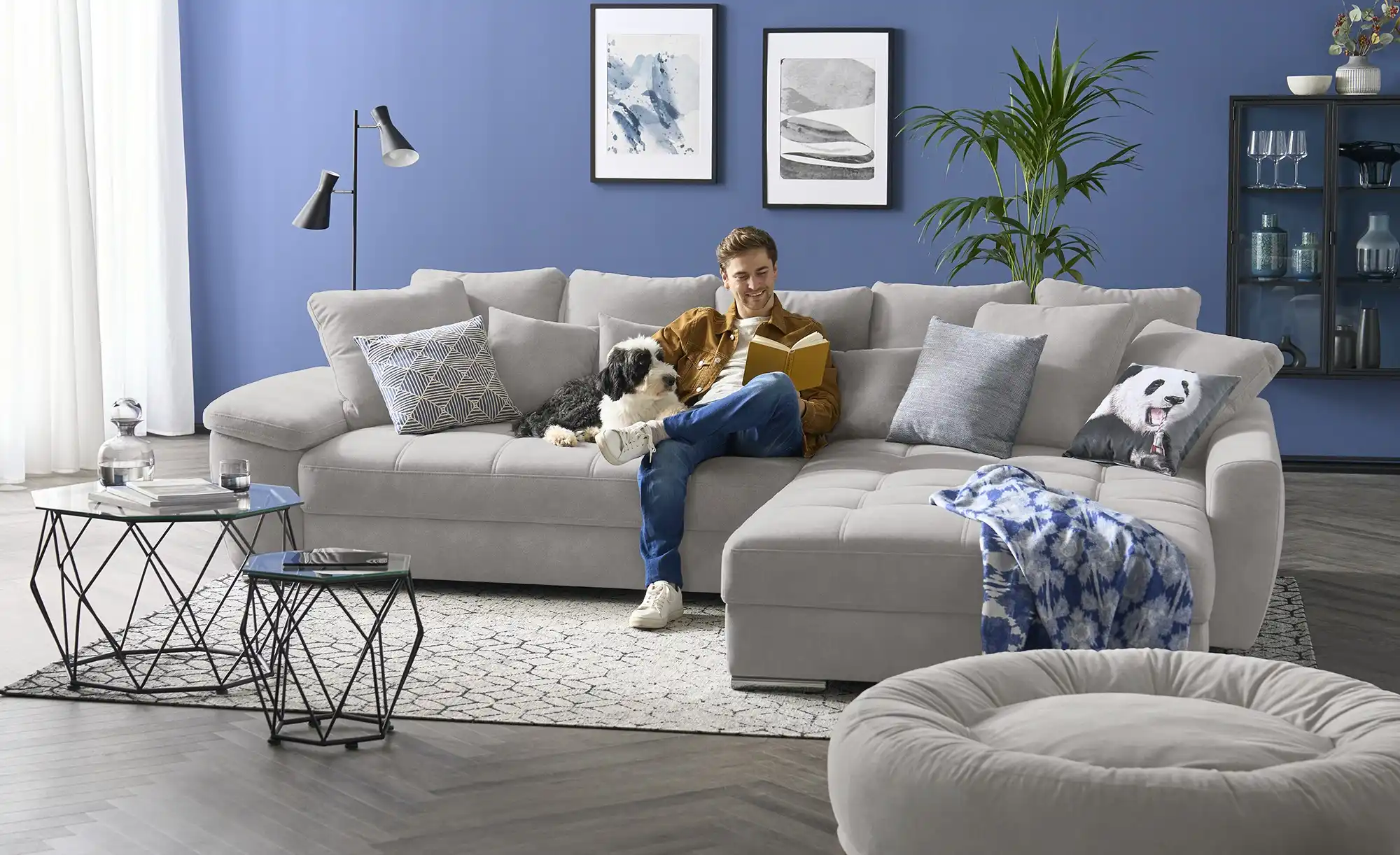bobb Ecksofa  mit pflegeleichtem Bezugsstoff  Farina