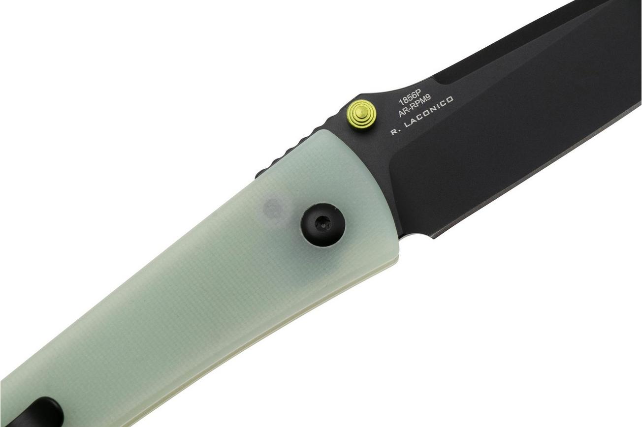Artisan Cutlery Andromeda 1856P-BNTG, PVD AR-RPM9, Natural Green G10 zakmes, Ray Laconico design