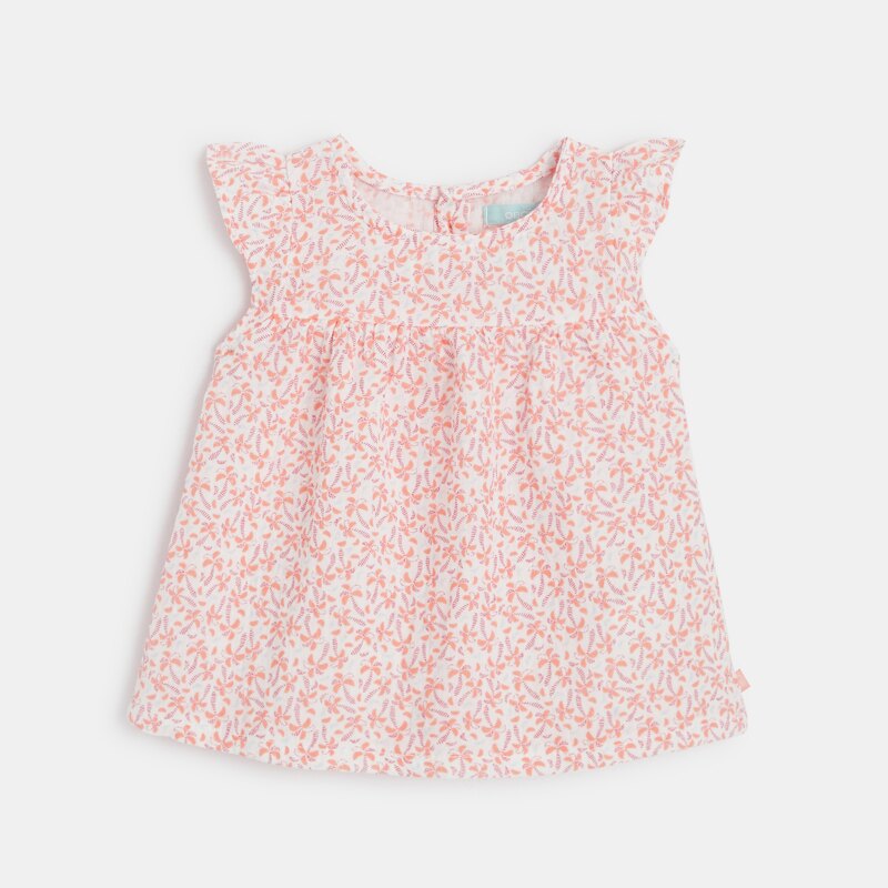 Blouse palmiers orange bébé fille Orange